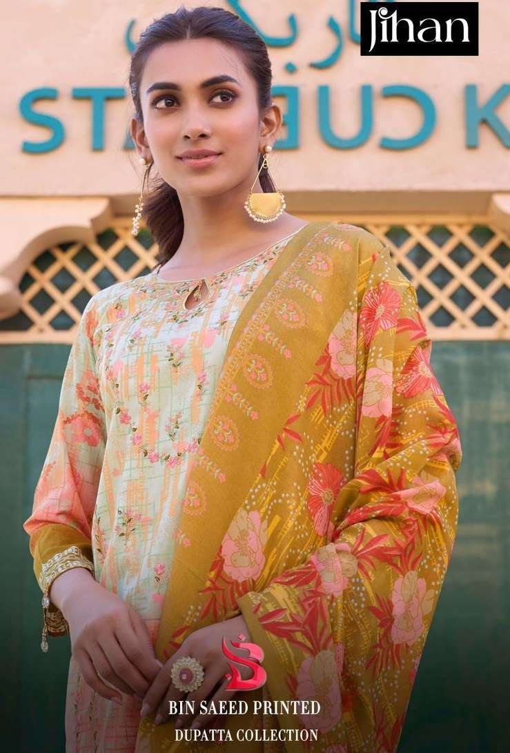 BIN SAEED LAWN PRINTED D no:-3414 , 3415 By JIHAN
